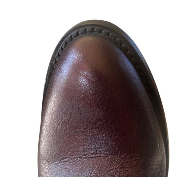 Frye Mustang Grommet Short Ankle Boots 7.5 Burgundy Ombre Leather Western Boots - Picture 14 of 14